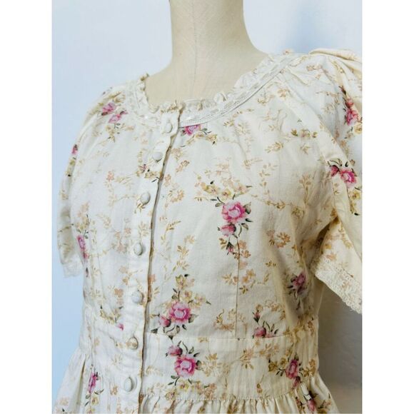 NEW LoveShackFancy Women’s S Tayshia Pink Parasail Blouse - Picture 13 of 14